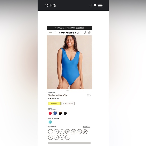 Summersalt Ruched Backflip size 20 - Picture 2 of 5